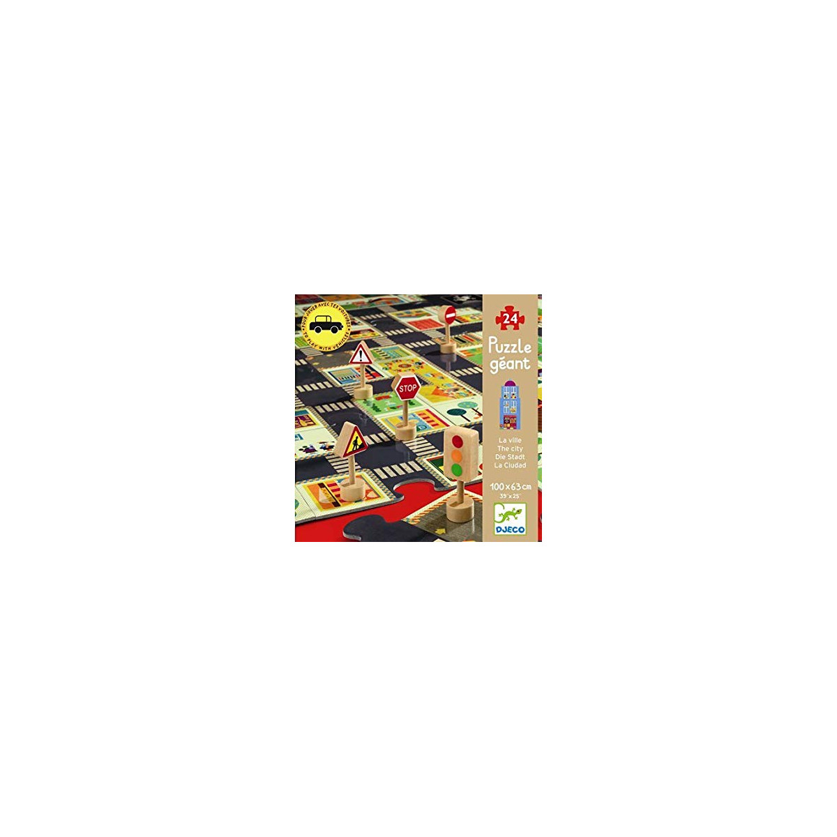 Puzzle géant - les couleurs 24 pcs - djéco - La Maison de Zazou