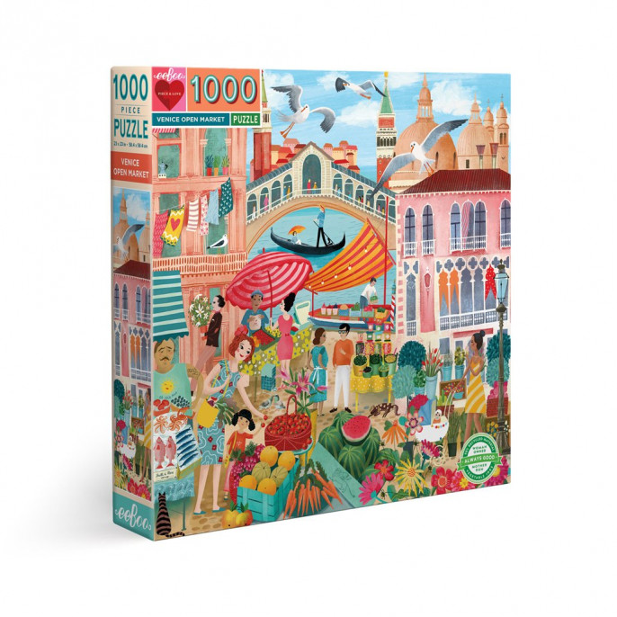 Acheter Puzzle : 1000 pièces - Venice Open Market - Eeboo - Jeux de société  - Le Passe Temps