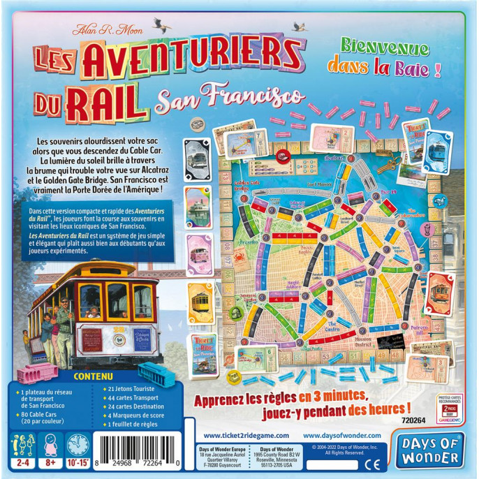 Acheter Les Aventuriers du Rail : San Francisco - Days of Wonder
