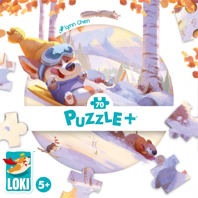 Puzzle+ : Loki fait de la Luge (70 Pièces) - Les Gentlemen du Jeu