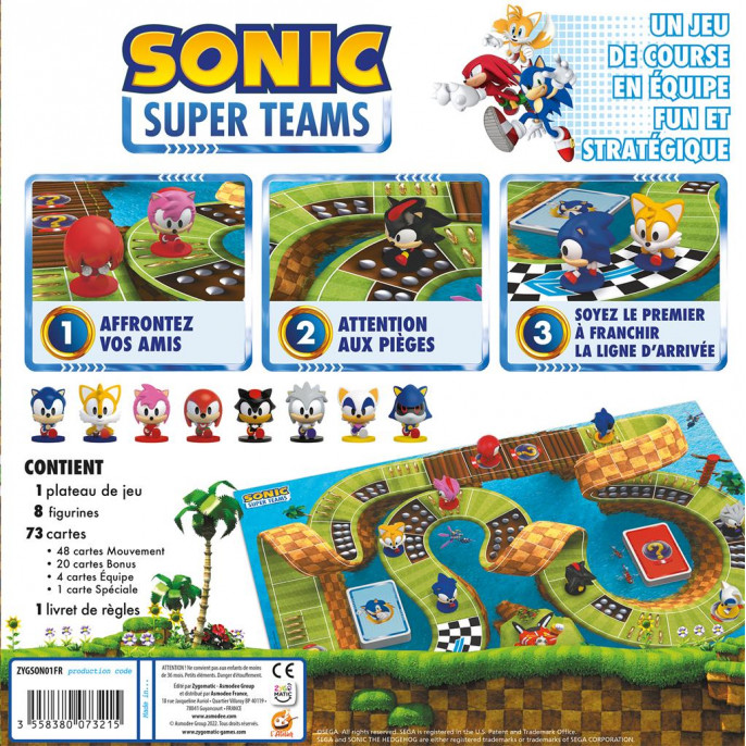 Acheter Sonic Super Teams - Asmodée - Jeux de société - Le Passe Temps