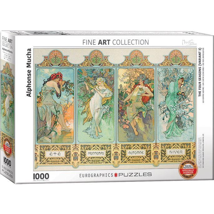 Puzzle : 1000 pièces - Alphonse Mucha - Les Quatre Saisons