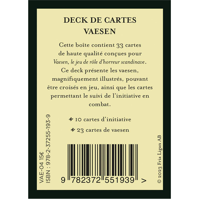 Vaesen : Deck de Cartes