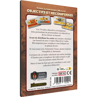 Terraforming Mars : Objectifs et Récompenses