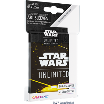 Star Wars Unlimited : Sleeves Noir & Jaune