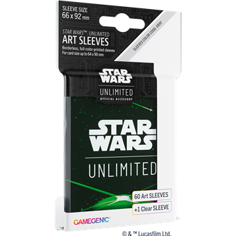 Star Wars Unlimited : Sleeves Noir & Vert