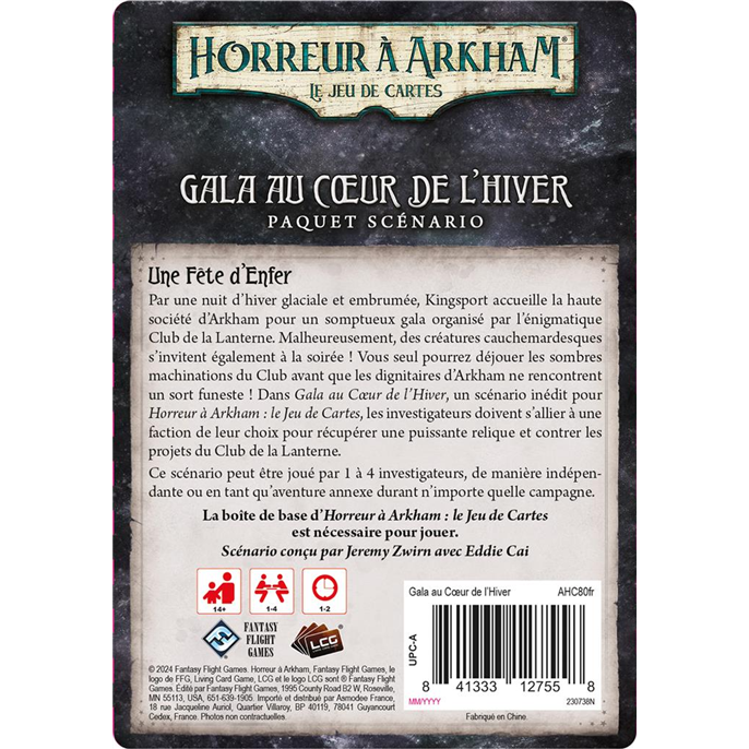 Horreur à Arkham JCE : Gala au Coeur de l'Hiver