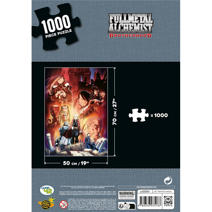 Puzzle : 1000 pièces - Fullmetal Alchemist Brotherhood