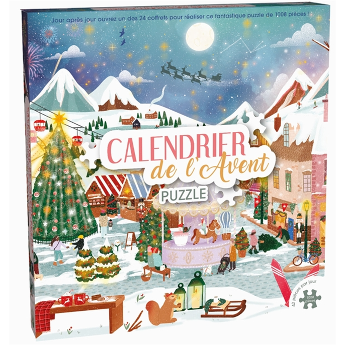 Calendrier de l'avent Puzzle : Village Noël