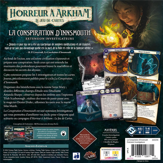 Horreur à Arkham JCE : La Conspiration d'Innsmouth - Investigateurs