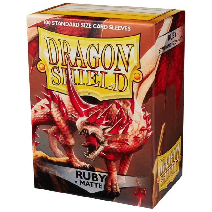 Protège-cartes : 63x88mm - Matte Ruby - Dragon Shield - Lot de 100