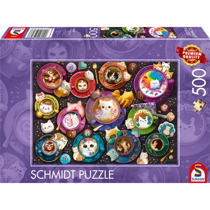 Puzzle : 500 pièces - Chat-puccino