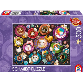 Puzzle : 500 pièces - Chat-puccino