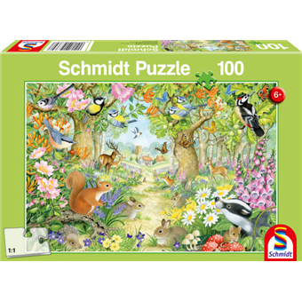 Puzzle : 100 pièces - Les animaux de la forêt