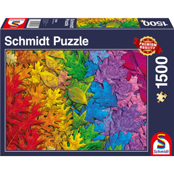 Puzzle : 1500 pièces - Feuilles colorées