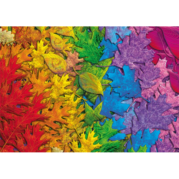 Puzzle : 1500 pièces - Feuilles colorées