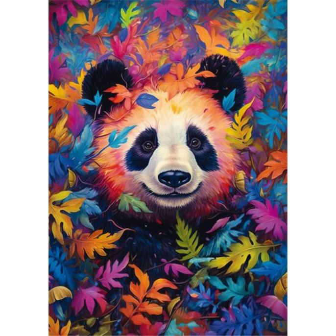 Puzzle : 1000 pièces - Le panda dans la forêt arc-en-ciel