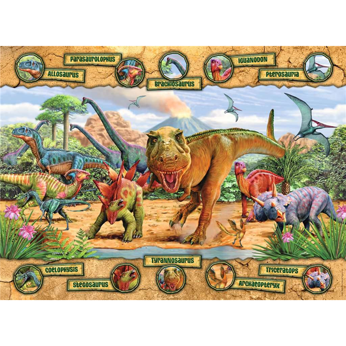 Puzzle : 150 pièces - Les espèces de dinosaures