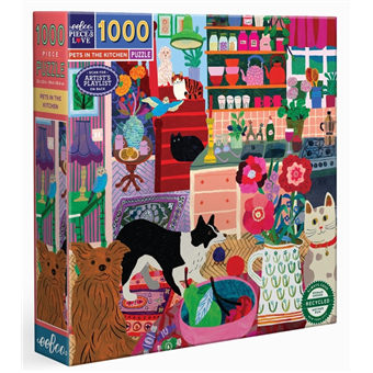 Puzzle : 1000 pièces - Pets in the Kitchen