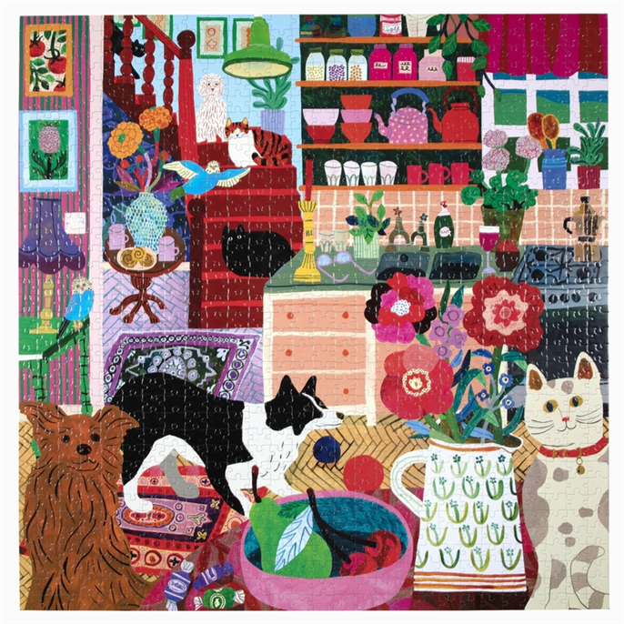 Puzzle : 1000 pièces - Pets in the Kitchen