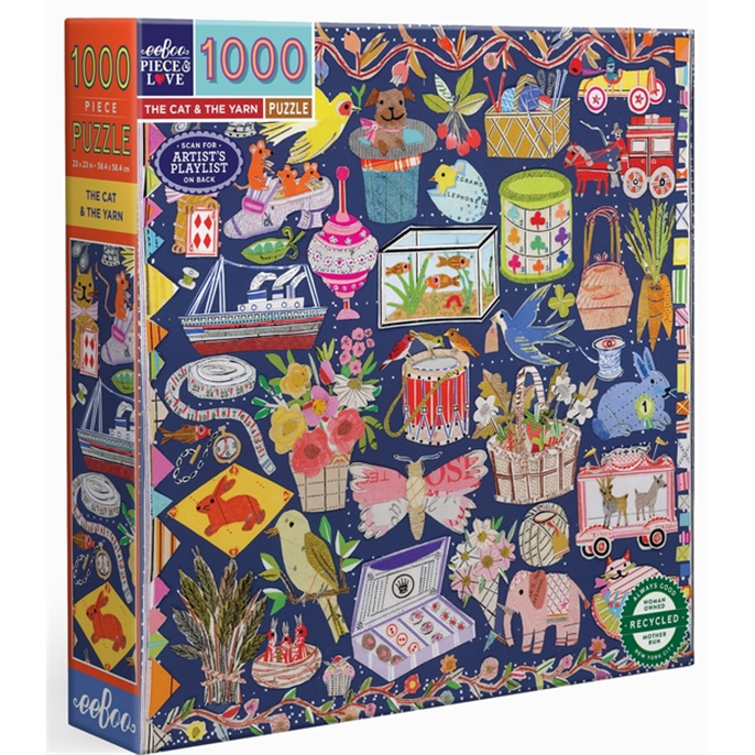 Puzzle : 1000 pièces - The Cat & The Yarn