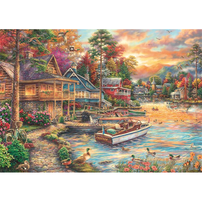 Puzzle : 1000 pièces - Rive Dorée au Crépuscule