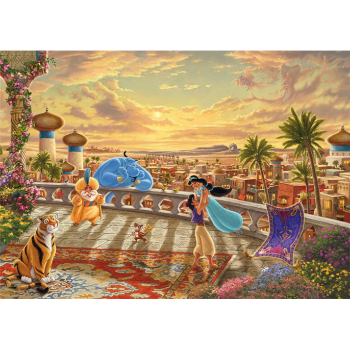 Puzzle : 1000 pièces - Aladin - Jasmine Dancing in the Desert Sunset