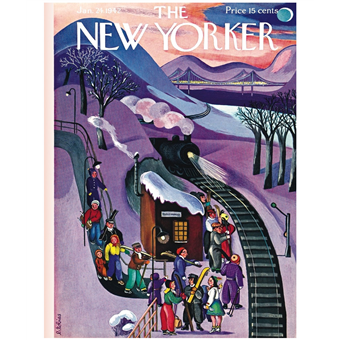 Puzzle : 500 pièces - New Yorker - Skiing Express - Beatrice Tobias