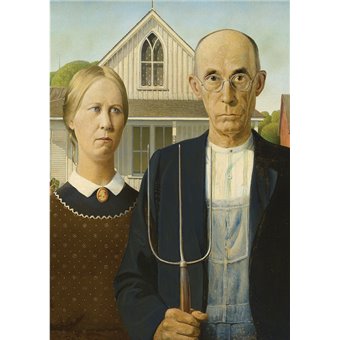 Puzzle : 1000 pièces - Grant Wood - American Gothic